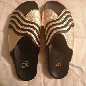 **SOLD**   Fendi Gold Edition Sandals
